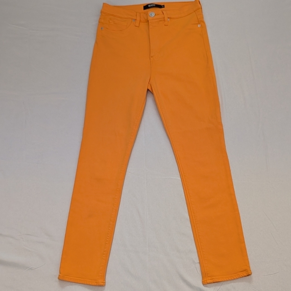 Hudson Brand Barbara Skinny Jeans In Tangerine Gold - Size 28